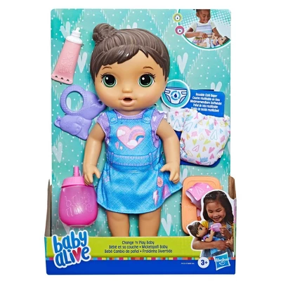 Baby Alive Change 'n Play Baby Doll - Brown Hair 3 Baby Alive Change 'n Play Baby Doll - Brown Hair