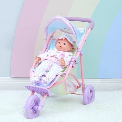 Olivia's Little World Baby Doll Jogging Stroller Buggy Iridescent Color OL-00016 7 Olivia's Little World Baby Doll Jogging Stroller Buggy Iridescent Color OL-00016 - Image 5