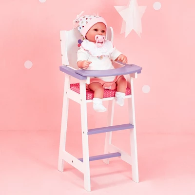 Olivia's Little World Little Princess Kids Baby Doll High Chair, Purple 7 Olivia's Little World Little Princess Kids Baby Doll High Chair, Purple - Image 5