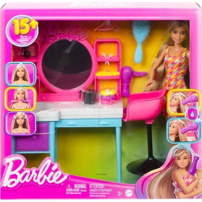 Barbie Doll And Hair Salon Playset, Color-Change Hair 7 Barbie Doll And Hair Salon Playset, Color-Change Hair - Image 5
