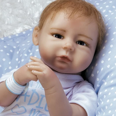 Paradise Galleries Silicone Vinyl Reborn Baby Boy, 20 Inch Newborn Baby Bundles: All The Ladies Love Me, 7-Piece Ensemble 9 Paradise Galleries Silicone Vinyl Reborn Baby Boy, 20 Inch Newborn Baby Bundles: All The Ladies Love Me, 7-Piece Ensemble - Image 7