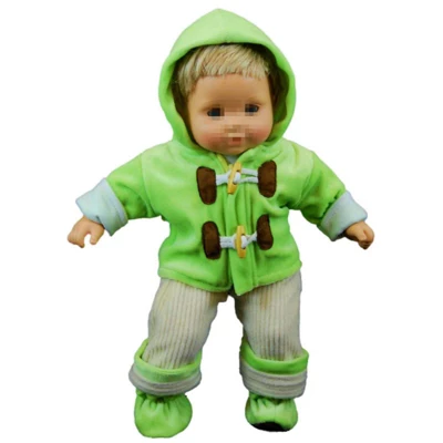 The Queen's Treasures 15 Inch Baby Doll Clothes Green & Cream Overalls Set 4 The Queen's Treasures 15 Inch Baby Doll Clothes Green & Cream Overalls Set - Image 2