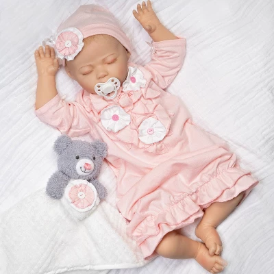 Paradise Galleries Reborn Baby Doll With Magnetic Pacifier, Buttons & Bows, 21 Inch Sleeping Girl In Softtouch Vinyl & Weighted Body, 8-Piece Gift Set 3 Paradise Galleries Reborn Baby Doll With Magnetic Pacifier, Buttons & Bows, 21 Inch Sleeping Girl In Softtouch Vinyl & Weighted Body, 8-Piece Gift Set