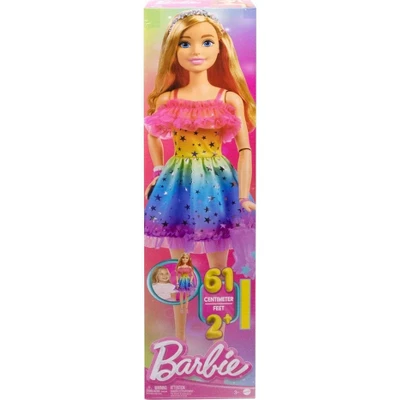 Barbie 28" Large Doll With Blond Hair And Rainbow Dress 8 Barbie 28" Large Doll With Blond Hair And Rainbow Dress - Image 6