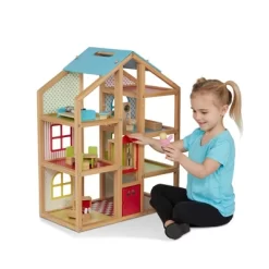 Melissa & Doug Hi-Rise Wooden Dollhouse With Furniture, Garage And Working Elevator -Toy Promotion GUEST d8dcc1a6 3173 4040 a1e2 ec7b93e69389