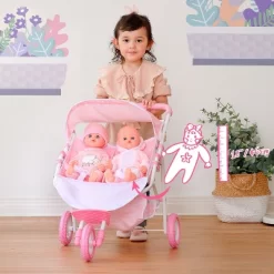 Olivia's Little World Double Twin Baby Doll Pram Stroller Pink Stars OL-00012 16 Olivia's Little World Double Twin Baby Doll Pram Stroller Pink Stars OL-00012 -Toy Promotion GUEST db4f230b dee7 4f3b b997 3ec39af93d59
