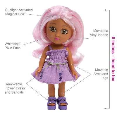 Adora Fairy Garden Friends - 6 Inch Interactive Doll With Magical Hair - Lavender 5 Adora Fairy Garden Friends - 6 Inch Interactive Doll With Magical Hair - Lavender - Image 3