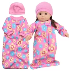 Sophia’s 2 Piece Sleep Sack And Hat Set For 15" Dolls, Pink