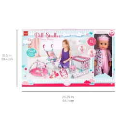 Best Choice Products Kids 15-Piece 13.5in Newborn Baby Doll Nursery Role Play Playset W/ Stroller, Cot, Bag, Accessories 9 Best Choice Products Kids 15-Piece 13.5in Newborn Baby Doll Nursery Role Play Playset W/ Stroller, Cot, Bag, Accessories -Toy Promotion GUEST dd21307a e776 453a 97f0 a8fae7bd3e86