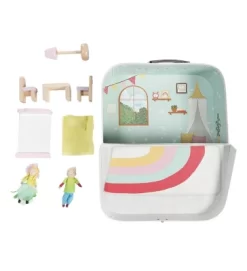HearthSong 11 Inch Rainbow Cottage Travel Dollhouse Set With 2 Dolls And 5 Piece Furniture Set -Toy Promotion GUEST e14b5d2e 920c 4d97 aec2 aae2e2644d32