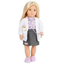 Our Generation Noemie With Plush Hamster 18" Pet Care Vet Doll