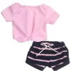 Sophia’s 2 Piece Summer Outfit With Tie Front Tee And Striped Shorts For 18" Dolls, Pink/Navy -Toy Promotion GUEST e5116e5b 17a1 4159 9ff1 f3b174d46fc8