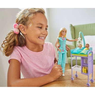 Barbie You Can Be Anything Baby Doctor Blonde Doll And Playset 3 Barbie You Can Be Anything Baby Doctor Blonde Doll And Playset