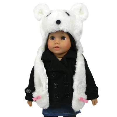 Sophia’s Polar Bear Faux Fur Hat For 18” Dolls, White 3 Sophia’s Polar Bear Faux Fur Hat For 18” Dolls, White