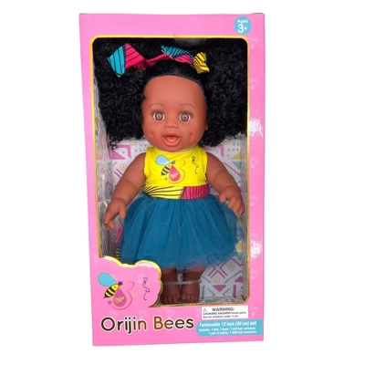 Orijin Bees Sugar Puff 12" Baby Bee Doll - Black Hair With Brown Eyes 6 Orijin Bees Sugar Puff 12" Baby Bee Doll - Black Hair With Brown Eyes - Image 4