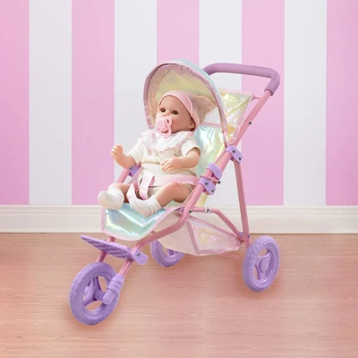 Olivia's Little World Baby Doll Jogging Stroller Buggy Iridescent Color OL-00016 6 Olivia's Little World Baby Doll Jogging Stroller Buggy Iridescent Color OL-00016 - Image 4