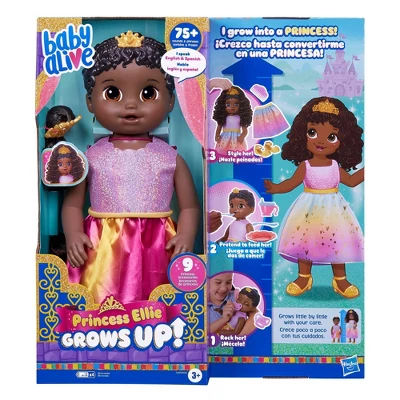 Baby Alive Princess Ellie Grows Up! Growing And Talking Baby Doll - Black Hair 3 Baby Alive Princess Ellie Grows Up! Growing And Talking Baby Doll - Black Hair