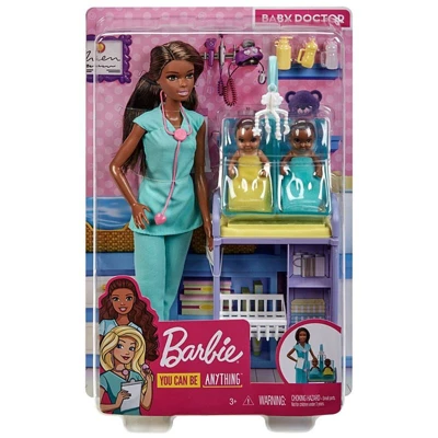 Barbie Baby Doctor Playset With Brunette Doll, 2 Infant Dolls, Exam Table And Accessories 3 Barbie Baby Doctor Playset With Brunette Doll, 2 Infant Dolls, Exam Table And Accessories