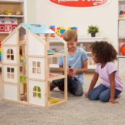 Melissa & Doug Hi-Rise Wooden Dollhouse With Furniture, Garage And Working Elevator -Toy Promotion GUEST fc7e88d1 de02 4f7d b868 5019e6c1a40c